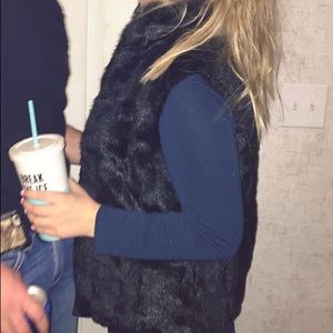 Black Fur vest